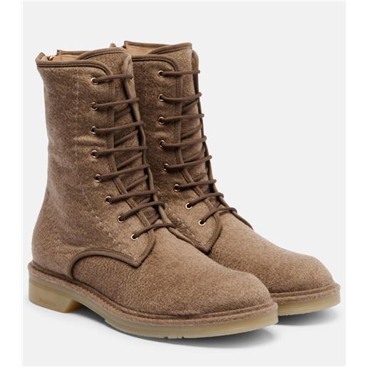 Max Mara anfibi baker in cashmere