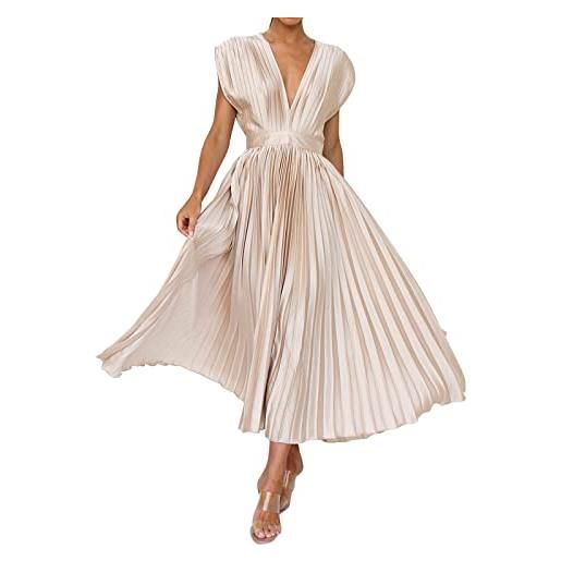 Daikascbny abito donna curvy grazia lunghi senza manica y2k vintage per banchetto, cocktail party, cerimonia - elegante classico primavera 2023