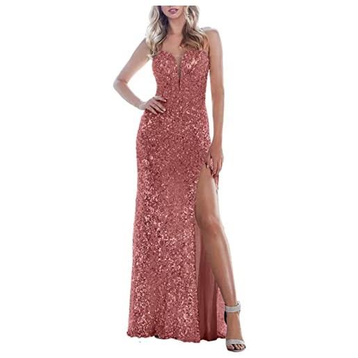 Daikascbny vestito donna elegante senza manica lunghi classico confortevole ruffled cerimonia abito da donna curvy da sera cocktail party da sera eleganti abiti sera donna eleganti