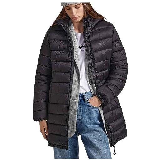 Pepe Jeans maddie long, piumino donna, nero (black), m