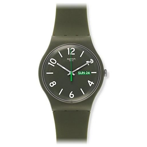 Swatch orologio al quarzo unisex backup green 41 mm