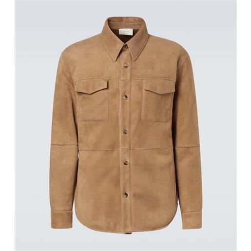The Row giacca bento in suede con shearling