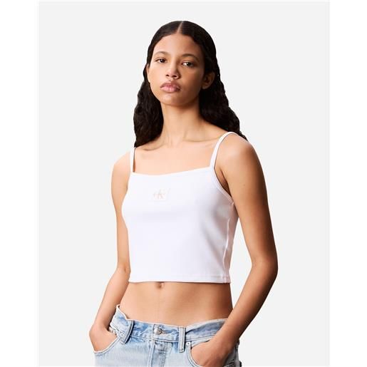 Calvin Klein Jeans logo w - canotta - donna - bianco