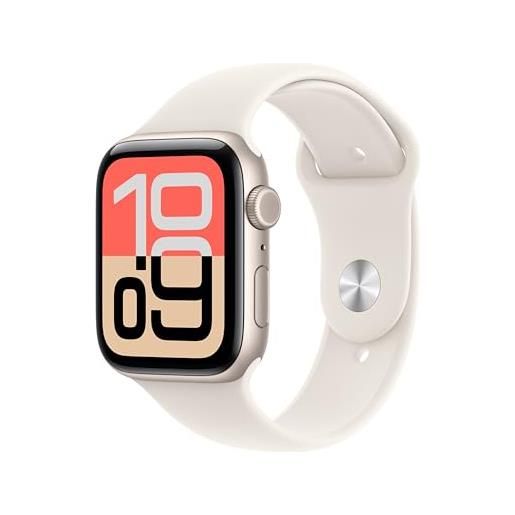 Apple watch se 3 gps + cellular, cassa 44 mm in alluminio galassia con cinturino sport galassia - s/m