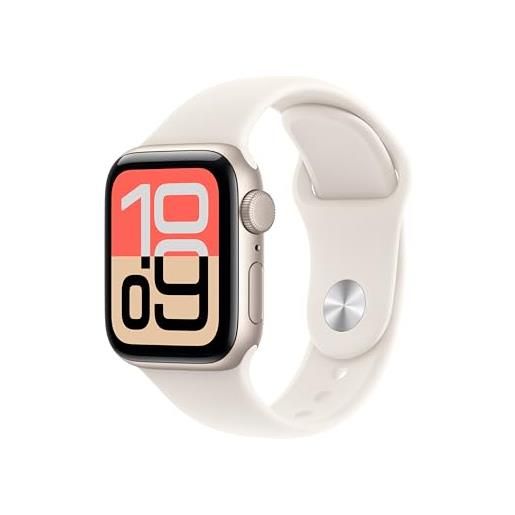 Apple watch se 3 gps, cassa 40 mm in alluminio galassia con cinturino sport galassia - s/m