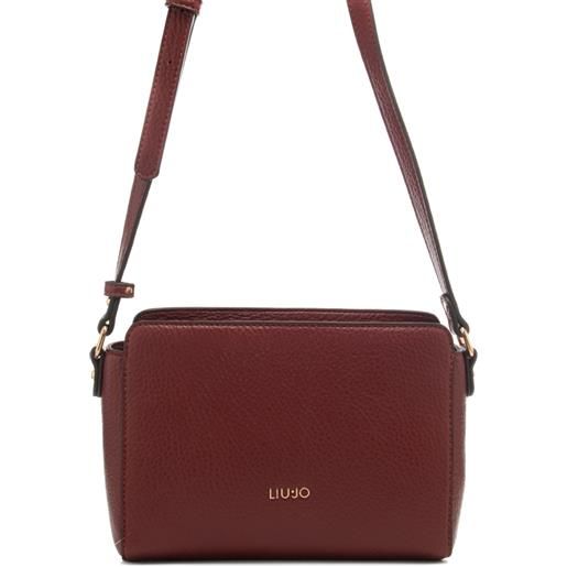 Liu Jo borsa a tracolla da donna con texture martellata rosso vino
