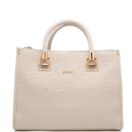 Liu Jo borsa a mano da donna con logo lettering in rilievo all over marmo