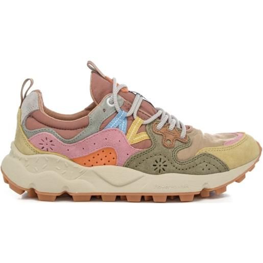 Flower Mountain sneakers da donna yamano 3 in tessuto tecnico crema verde militare