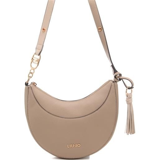 Liu Jo borsa hobo da donna piccola con nappina e logo lettering sul davanti neutra