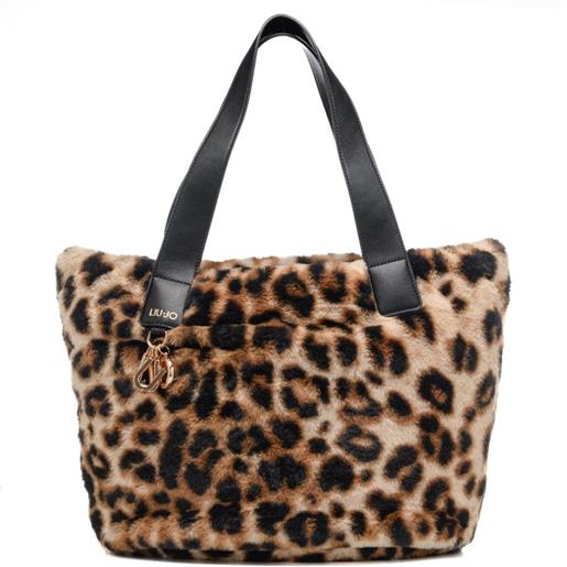 Liu Jo borsa a spalla da donna in pelliccia animalier