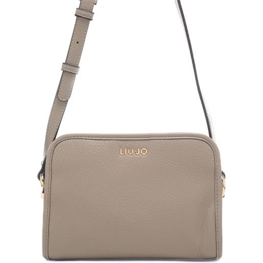 Liu Jo borsa a tracolla da donna con effetto martellato e logo lettering sul davanti grigia