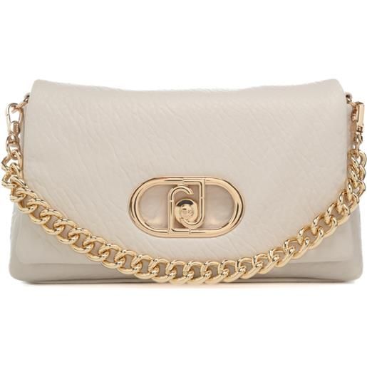 Liu Jo borsa a spalla da donna con texture irregolare e manico a catena marmo