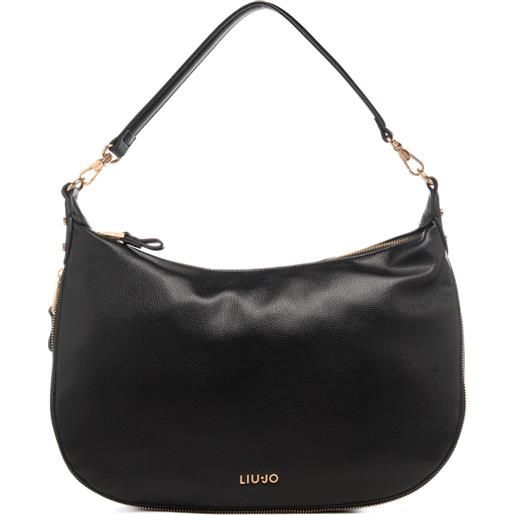 Liu Jo borsa hobo da donna con manico rimovibile e zip sul fondo nera