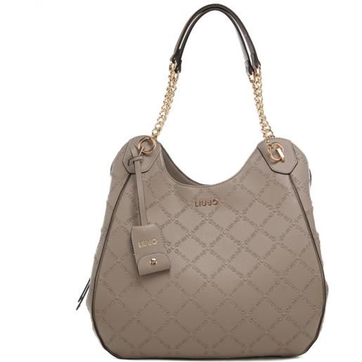 Liu Jo borsa a spalla da donna con design logato geometrico all over deserto