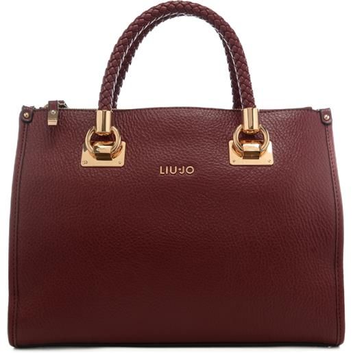 Liu Jo borsa a mano da donna con manici con lavorazione intrecciata rossa