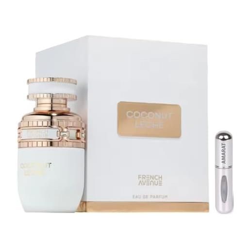 RESAES Resistant and aesthetic profumo coconut latte eau de parfum 80 ml, profumo arabo unisex a lunga durata, con atomizzatore 5 ml, fragranza floreale gourmand con note di cocco, tuberosa e vaniglia (coconut latte)