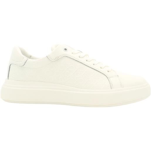 Calvin klein - sneakers con lacci triple bright white