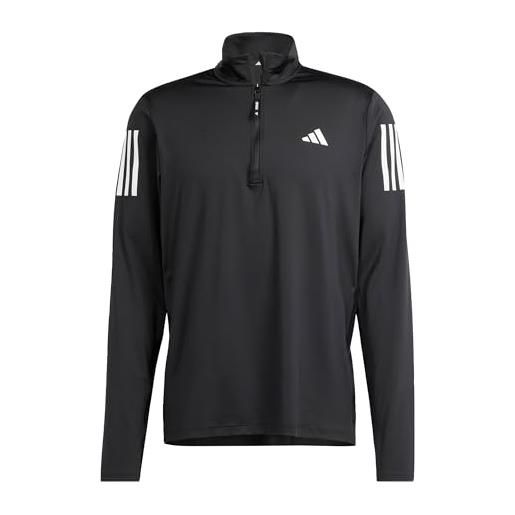 adidas uomo own the run half-zip jacket, black, xxl