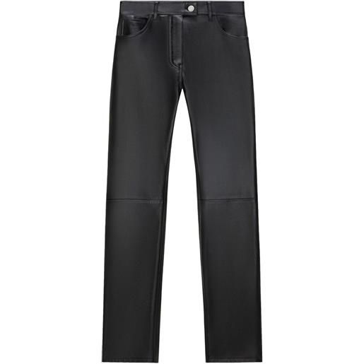 Courrèges pantaloni in pelle - nero