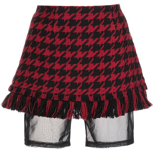 Monse minigonna con motivo pied-de-poule - rosso