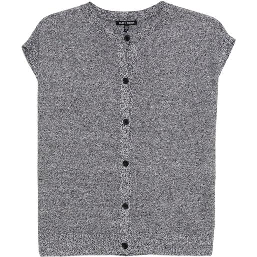 Eileen Fisher cardigan smanicato - grigio