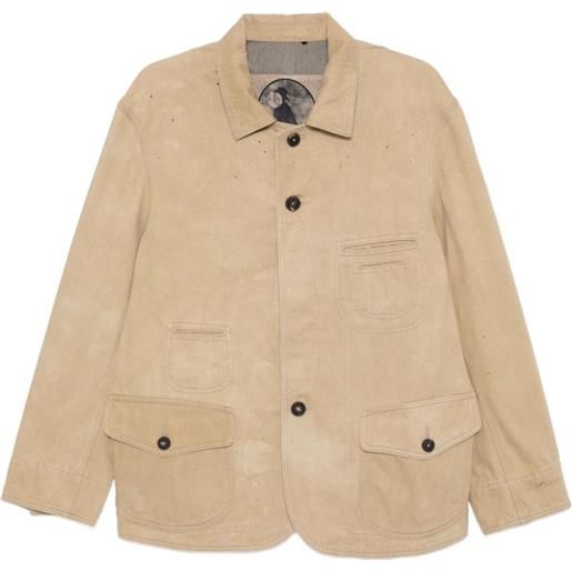 Ziggy Chen giacca denim in cotone - giallo