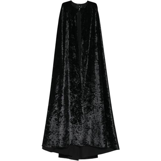 CHB CHRISTIAN BOARO mantella in velluto - nero