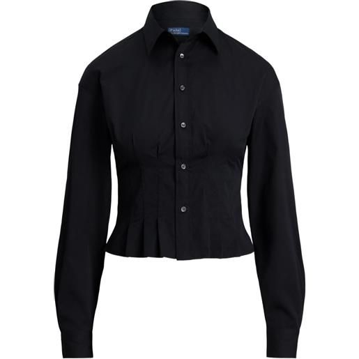 Polo Ralph Lauren camicia plissettata - nero