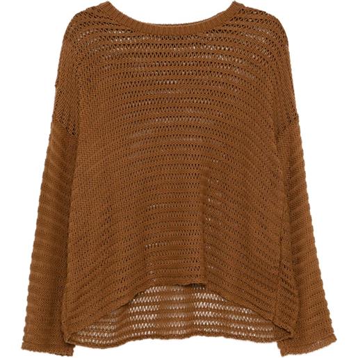 Eileen Fisher top in corda - marrone