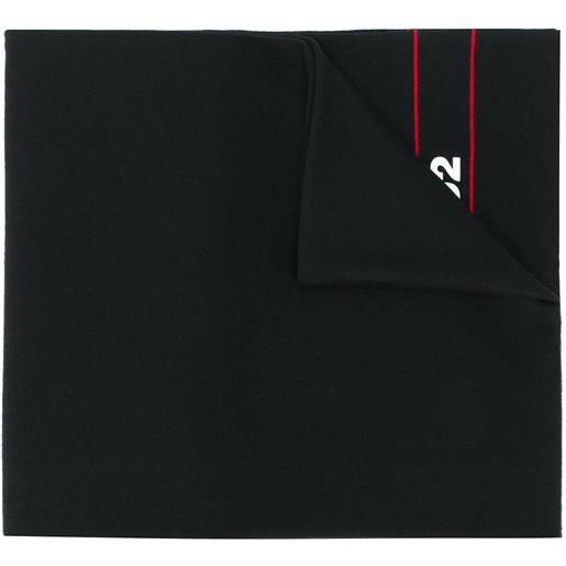 DSQUARED2 sciarpa con stampa - nero