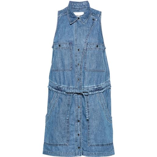 MARANT ÉTOILE abito ines corto denim smanicato - blu