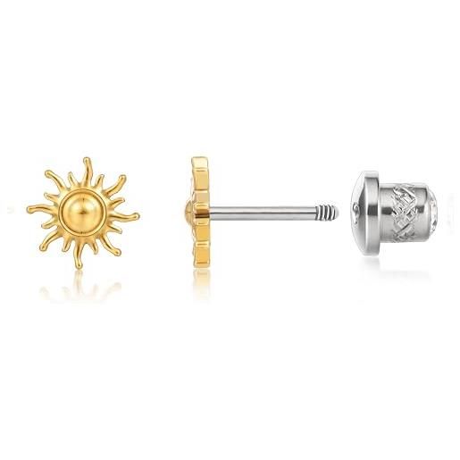 Limerencia Orecchini A Cerchio In Titanio G23 – 10 Mm Con Zirconi, Ipoallergenici, Senza Nichel, Per Uomo E Donna, Leggeri