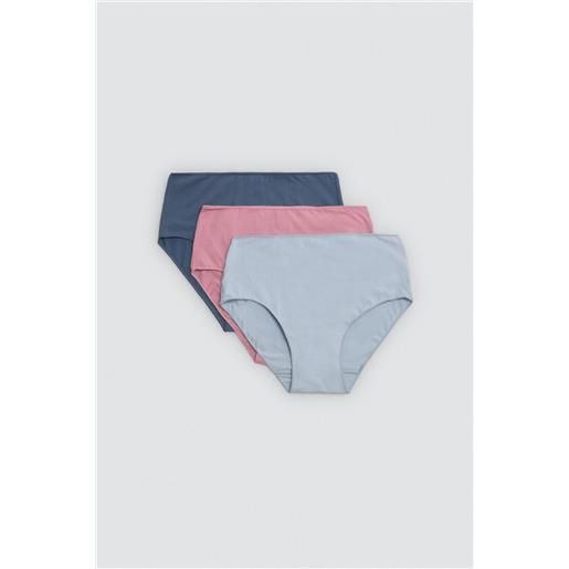 Ysabel Mora confezione da 3 slip basic in cotone a vita alta