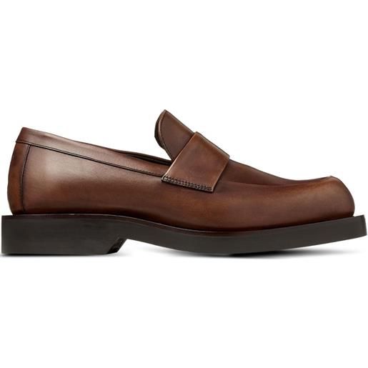 Jimmy Choo mocassini buff in pelle - marrone