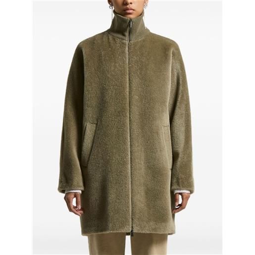 Peserico gilet con zip a collo alto - verde