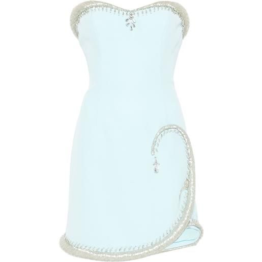 GEORGES HOBEIKA abito senza spalline - blu