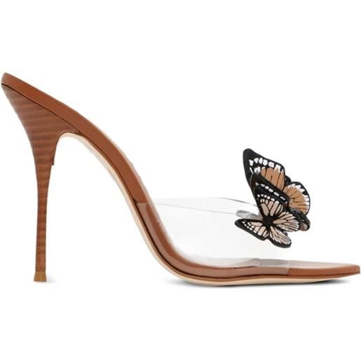 Sophia Webster sandali vanessa con decorazione farfalla 100mm - marrone
