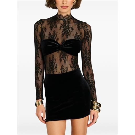 Retrofete abito corto brigette - nero