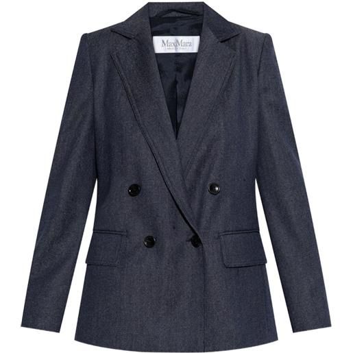 Max Mara completo doppiopetto in lana - blu