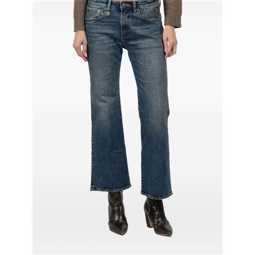 R13 jeans con effetto schiarito - blu