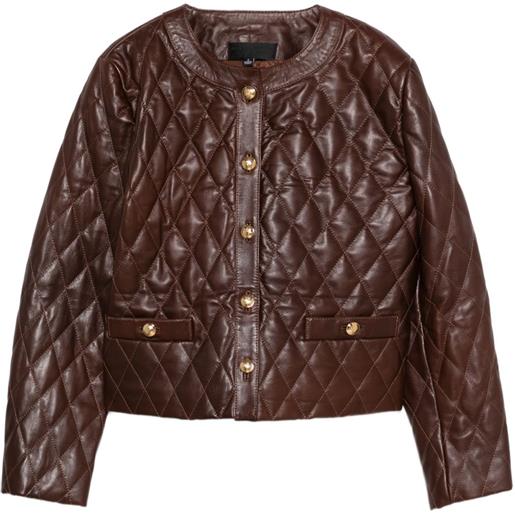 Nili Lotan giacca trapuntata in pelle - rosso