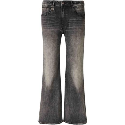 R13 jeans con effetto schiarito - nero