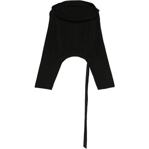 Rick Owens DRKSHDW canotta con scollo drappeggiato - nero
