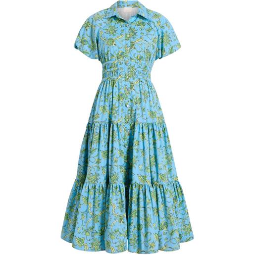 Cinq A Sept abito con maniche a palloncino - blu