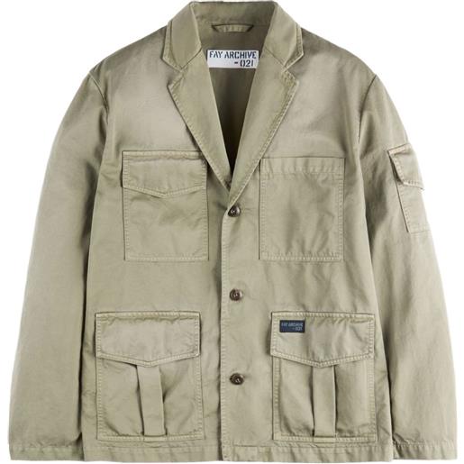 Fay giacca leggera in cotone - verde