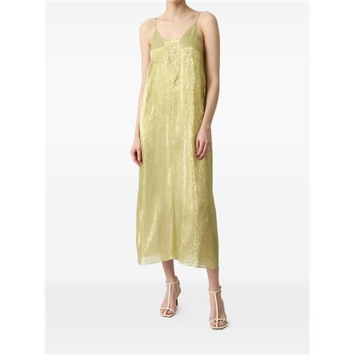 Petar Petrov abito con effetto metallizzato - oro