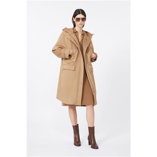 Max mara studio parka lungo in drap di lana