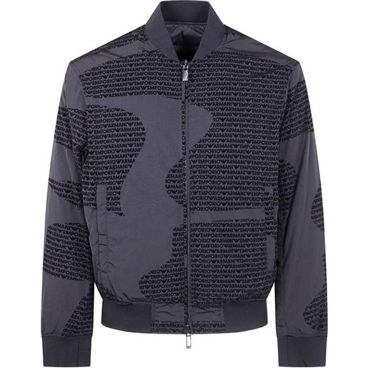 Emporio Armani bomber con logo - nero