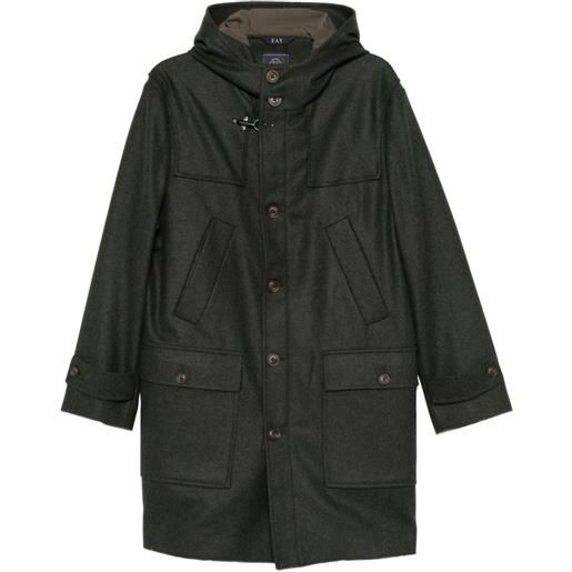Fay cappotto monopetto con tasca applicata - verde