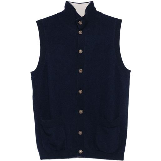 OLIVER LATTUGHI gilet con tasche applicate - blu